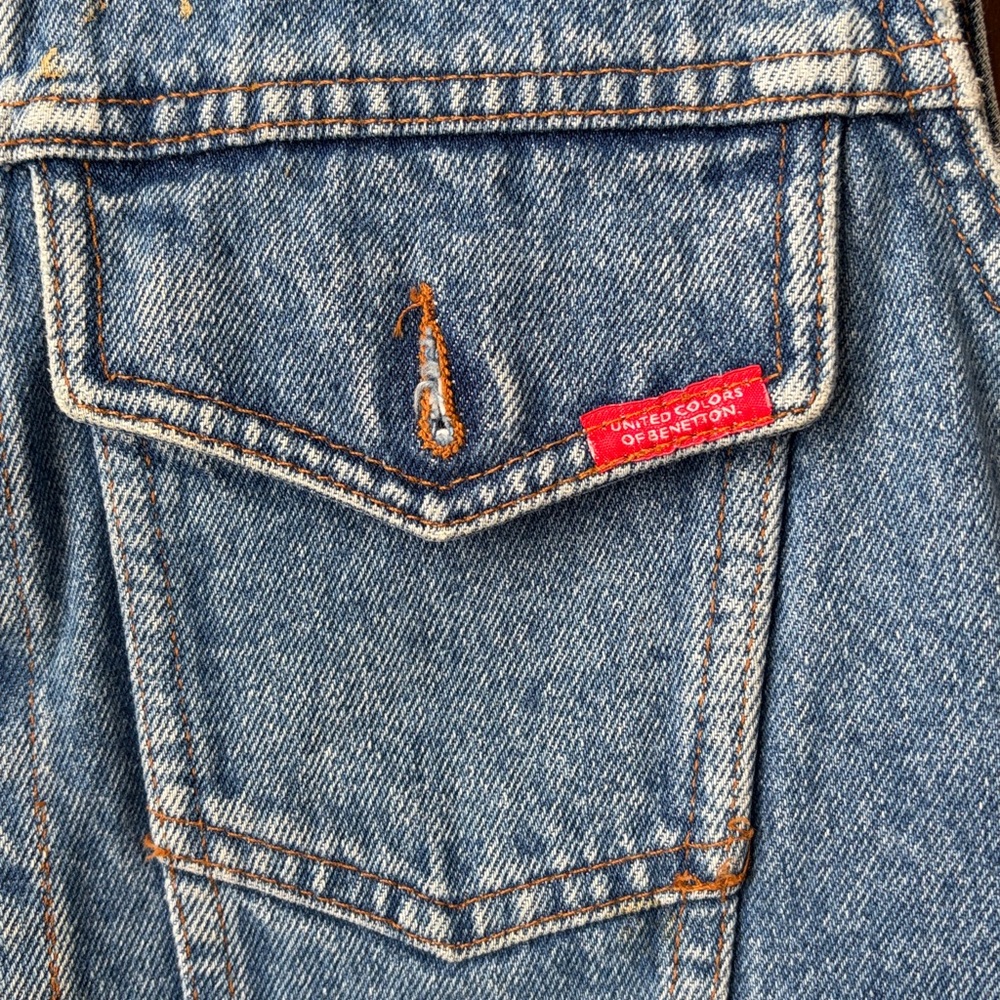 Ladies Benetton Classic Blue Denim Vest - Picture 3 of 9